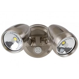 3A Lighting-DOUBLE SPOTLIGHT TRICOLOUR - Black / White / Brush Chrome & Silver